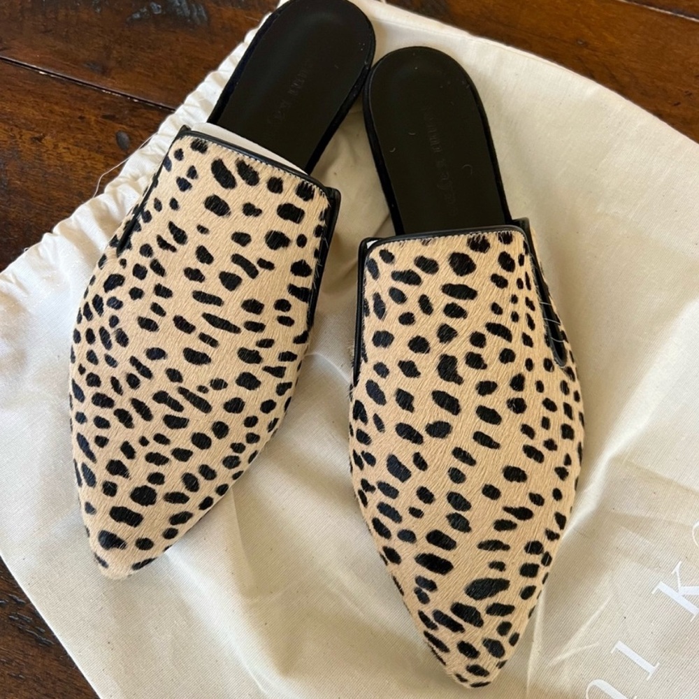 Jenni Kayne Brown and Black Mules Elegant Loafer Style - Picture 3 of 8